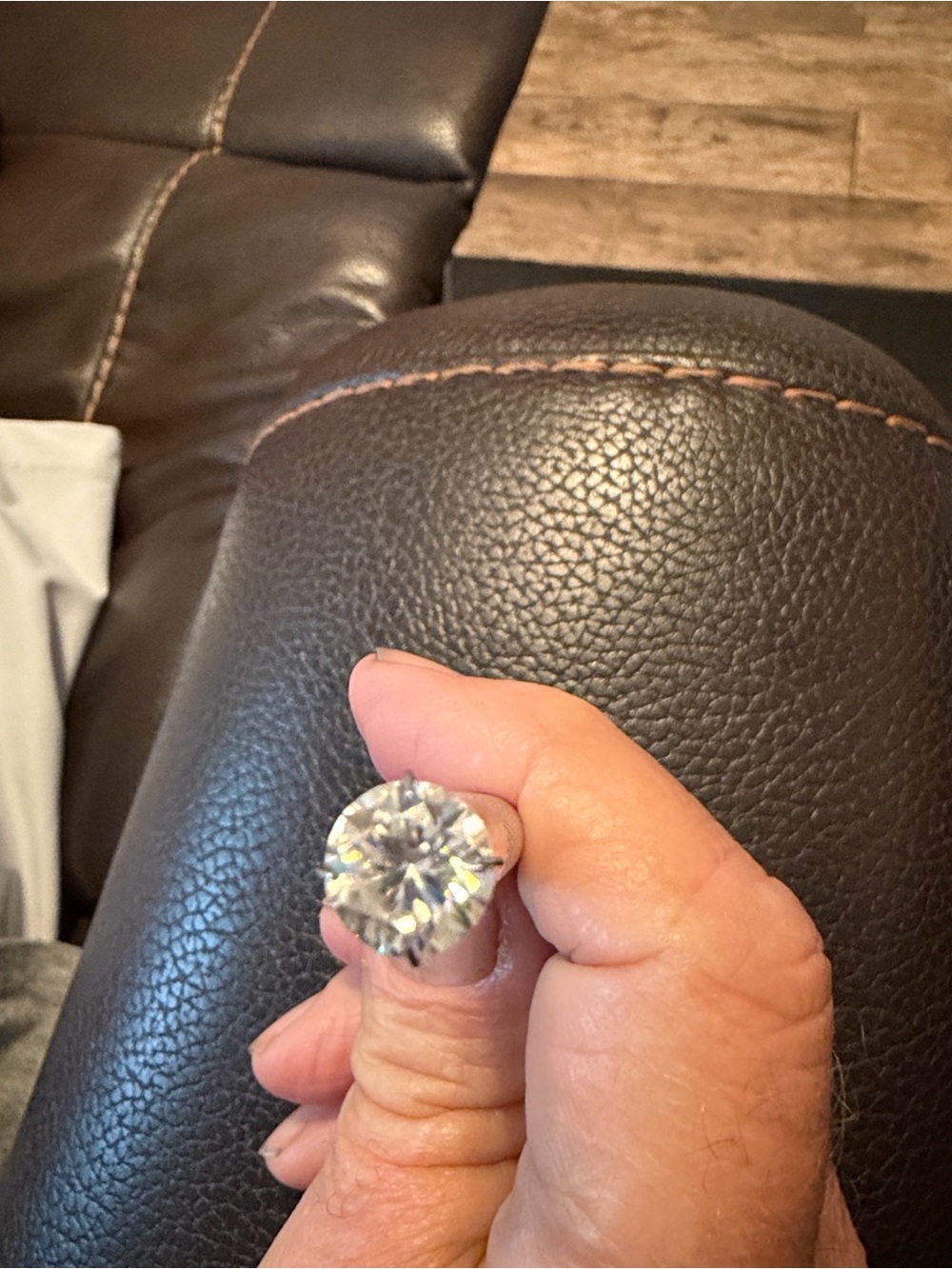2 carat moissanite stone.